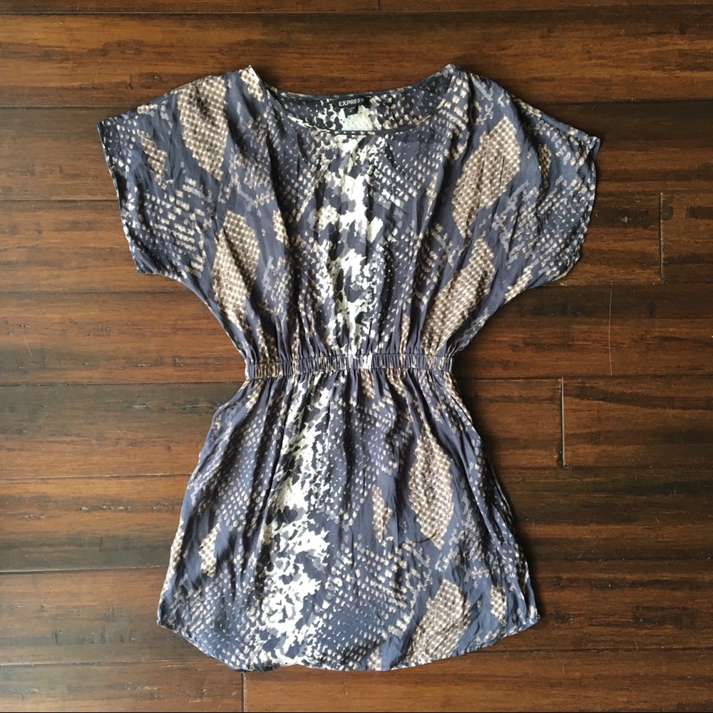 Snakeskin Print Mini Dress